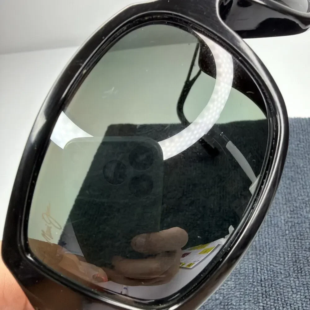MAUI JIM BAMBOO MJ 104-17 GLOSS BLACK WITH NEUTRAL GRAY POLARIZED SUNGLASSES